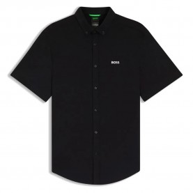Риза с къс ръкав BOSS Motion 10263169 short sleeve shirt - Black (Black) риза,с,къс,ръкав,дамски,ризи,мъжки,ризи,boss,motion,10263169,short,sleeve,shirt,black,(black)