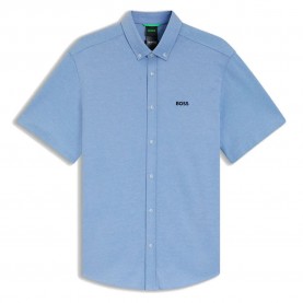 Риза с къс ръкав BOSS Motion 10263169 short sleeve shirt - Blue (Light Pastel Blue) риза,с,къс,ръкав,дамски,ризи,мъжки,ризи,boss,motion,10263169,short,sleeve,shirt,blue,(light,pastel,blue)