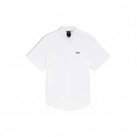 Риза с къс ръкав BOSS Motion 10263169 short sleeve shirt - White (White) риза,с,къс,ръкав,дамски,ризи,мъжки,ризи,boss,motion,10263169,short,sleeve,shirt,white,(white)