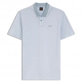 BOSS Pe Oxford New short sleeve polo - Blue (Light Pastel Blue) дамски,блузи,с,яка,мъжки,блузи,с,яка,boss,pe,oxford,new,short,sleeve,polo,blue,(light,pastel,blue)
