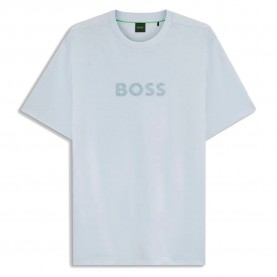 Тениска BOSS Terrace Logo short sleeve T-shirt - Blue (Open Blue) тениска,мъжки,тениски,дамски,тениски,boss,terrace,logo,short,sleeve,t,shirt,blue,(open,blue)