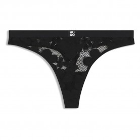 HUGO Bloom Lace 10279381 thong - Black (Black) дамско,бельо,дамски,бикини,и,танкини,hugo,bloom,lace,10279381,thong,black,(black)