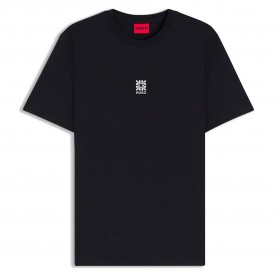 Тениска HUGO Darusi 10268404 short sleeve T-shirt - Black (Black) тениска,мъжки,тениски,дамски,тениски,hugo,darusi,10268404,short,sleeve,t,shirt,black,(black)