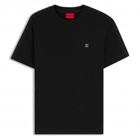 Тениска HUGO Drostee 10231453 T-shirt - Black (Black) тениска,мъжки,тениски,дамски,тениски,hugo,drostee,10231453,t,shirt,black,(black)