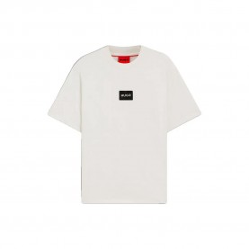 Тениска HUGO Dumeon 10267594 T-shirt - White (Natural) тениска,мъжки,тениски,дамски,тениски,hugo,dumeon,10267594,t,shirt,white,(natural)