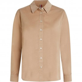 Риза с дълъг ръкав Tommy hilfiger WW0WW43563 long sleeve shirt - Beige (Beige) риза,с,дълъг,ръкав,дамски,ризи,мъжки,ризи,tommy,hilfiger,ww0ww43563,long,sleeve,shirt,beige,(beige)