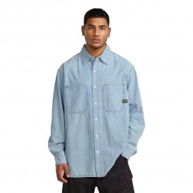 Риза с дълъг ръкав G-Star D27087-E356 Relaxed Fit long sleeve shirt - Blue (Sun Faded Smithsonite) риза,с,дълъг,ръкав,дамски,ризи,мъжки,ризи,g,star,d27087,e356,relaxed,fit,long,sleeve,shirt,blue,(sun,faded,smithsonite)