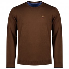 Блуза Aeronautica militare 261MA1631UL00506 sweater - Brown (Chestnut Brown) блуза,мъжки,пуловери,дамски,пуловери,aeronautica,militare,261ma1631ul00506,sweater,brown,(chestnut,brown)