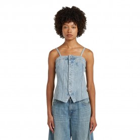 Потник G-Star Kick Slim Fit Sleeveless Shirt - Blue (Vintage Bornite) потник,дамски,ризи,мъжки,ризи,g,star,kick,slim,fit,sleeveless,shirt,blue,(vintage,bornite)