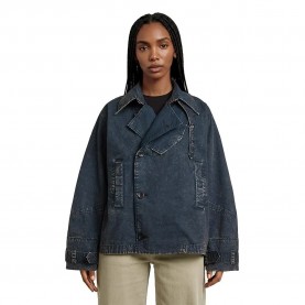 Палто G-Star Oversized Short coat - Blue (Overdye Salute Gd) палто,мъжки,якета,g,star,oversized,short,coat,blue,(overdye,salute,gd)