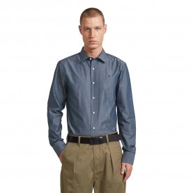 Риза с дълъг ръкав G-Star The Hendrik Slim Fit long sleeve shirt - Blue (Sartho Blue / White) риза,с,дълъг,ръкав,дамски,ризи,мъжки,ризи,g,star,the,hendrik,slim,fit,long,sleeve,shirt,blue,(sartho,blue,white)