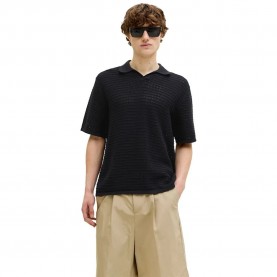 дамски,блузи,с,яка,мъжки,блузи,с,яка,jack,&,jones,nantucket,knit,split,neck,short,sleeve,polo,black,(black)