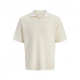 Jack & jones Nantucket Knit Split Neck short sleeve polo - Beige (Sea Salt) дамски,блузи,с,яка,мъжки,блузи,с,яка,jack,&,jones,nantucket,knit,split,neck,short,sleeve,polo,beige,(sea,salt)