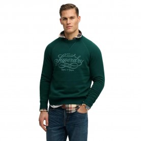 блуза,мъжки,пуловери,superdry,merchant,vintage,print,sweatshirt,green,(varsity,green)