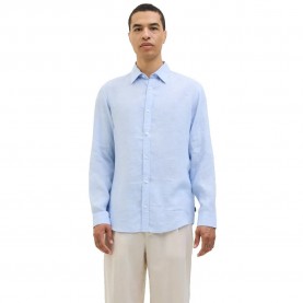 Риза с дълъг ръкав Jack & jones Laloui Linen long sleeve shirt - Blue (Brunnera Blue) риза,с,дълъг,ръкав,дамски,ризи,мъжки,ризи,jack,&,jones,laloui,linen,long,sleeve,shirt,blue,(brunnera,blue)