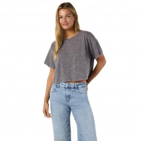 Фланелка с къс ръкав Noisy may Alena short sleeve top - Grey (Charcoal Gray / Wash) фланелка,с,къс,ръкав,дамски,топове,noisy,may,alena,short,sleeve,top,grey,(charcoal,gray,wash)