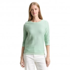 блуза,дамски,блузи,tom,tailor,1039980,striped,jacquard,sweatshirt,green,(tonal,green,structure,stripe)