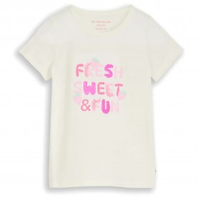 Тениска Tom tailor 1049942 short sleeve T-shirt - White (Wool White) тениска,мъжки,тениски,дамски,тениски,tom,tailor,1049942,short,sleeve,t,shirt,white,(wool,white)