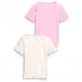 Тениска Tom tailor 1050646 T-shirt - Pink (Wool White) тениска,мъжки,тениски,дамски,тениски,tom,tailor,1050646,t,shirt,pink,(wool,white)