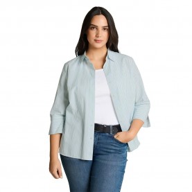 Tom tailor 1050897 3/4 sleeve blouse - Blue (Blue Haze White Thin Stripe) дамски,блузи,tom,tailor,1050897,3,4,sleeve,blouse,blue,(blue,haze,white,thin,stripe)