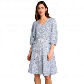 Рокля Tom tailor 1051251 dress - White (White Small Leaves Design) рокля,дамски,поли,и,рокли,tom,tailor,1051251,dress,white,(white,small,leaves,design)