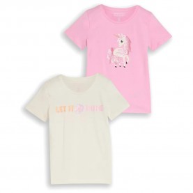 Тениска Tom tailor 1051936 short sleeve T-shirt - White / Pink (Lovely Pink) тениска,мъжки,тениски,дамски,тениски,tom,tailor,1051936,short,sleeve,t,shirt,white,pink,(lovely,pink)