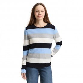 блуза,дамски,пуловери,дамски,плетени,дрехи,tom,tailor,knit,structured,striped,sweater,multicolor,(fjord,blue,grey,stripe)
