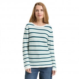 Блуза Tom tailor Ottoman sweater - Blue (Mint Green Beige Stripe) блуза,мъжки,пуловери,дамски,пуловери,tom,tailor,ottoman,sweater,blue,(mint,green,beige,stripe)