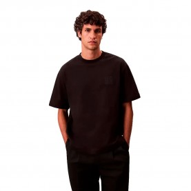 тениска,мъжки,тениски,дамски,тениски,calvin,klein,emblem,badge,relaxed,fit,short,sleeve,t,shirt,black,(black)