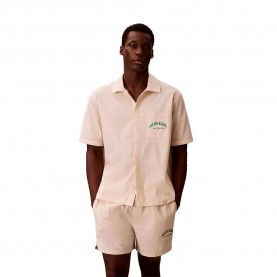 тениска,мъжки,пижами,calvin,klein,lv00nm3010,short,sleeve,pyjama,t,shirt,beige,(slim,stripe,chalk)