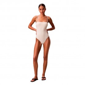 Бански костюм Calvin klein LV00Q62709 Bandeau swimsuit - White (Antique White) бански,костюм,дамски,бански,костюми,calvin,klein,lv00q62709,bandeau,swimsuit,white,(antique,white)