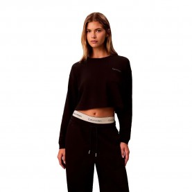 тениска,дамски,пижами,calvin,klein,lv00qs7516,long,sleeve,pyjama,t,shirt,black,(black)