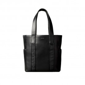 Пазарска чанта Calvin klein LV04F3289G Shopper Bag - Black (Black / Shiny Nickel) пазарска,чанта,всички,чанти,calvin,klein,lv04f3289g,shopper,bag,black,(black,shiny,nickel)