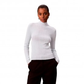блуза,дамски,пуловери,дамски,плетени,дрехи,calvin,klein,jeans,lv044d348g,high,neck,sweater,white,(melodic,blue)