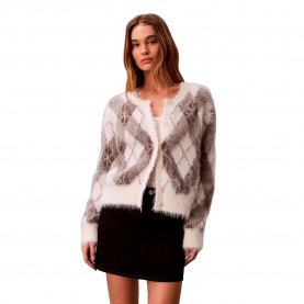 Жилетка Calvin klein jeans LV044E317G cardigan - White (Tofu) жилетка,дамски,пуловери,дамски,плетени,дрехи,calvin,klein,jeans,lv044e317g,cardigan,white,(tofu)