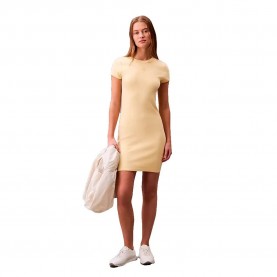 дънки,дамски,поли,и,рокли,calvin,klein,jeans,lv047b266g,short,sleeve,short,dress,yellow,(sunlight)