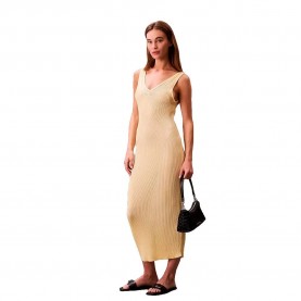 дънки,дамски,поли,и,рокли,calvin,klein,jeans,lv047c304g,sleeveless,long,dress,yellow,(sunlight)