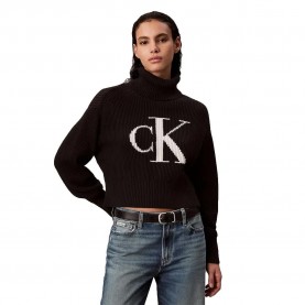 Блуза Calvin klein jeans LV047D349G high neck sweater - Black (Black) блуза,мъжки,пуловери,дамски,пуловери,calvin,klein,jeans,lv047d349g,high,neck,sweater,black,(black)