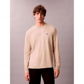 Тениска Calvin klein jeans LV04RD247G long sleeve T-shirt - Beige (Ancient Marble) тениска,мъжки,тениски,дамски,тениски,calvin,klein,jeans,lv04rd247g,long,sleeve,t,shirt,beige,(ancient,marble)