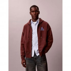 блуза,мъжки,пуловери,calvin,klein,jeans,lv04re211g,full,zip,sweatshirt,brown,(rich,brown)