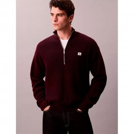 блуза,мъжки,пуловери,calvin,klein,jeans,lv04re308g,half,zip,sweater,red,(passion,plum)