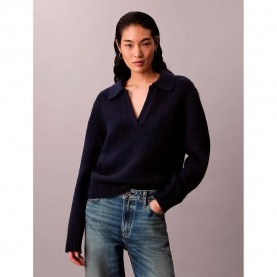 блуза,дамски,пуловери,дамски,плетени,дрехи,calvin,klein,jeans,lv144d341g,v,neck,sweater,blue,(dark,sapphire)