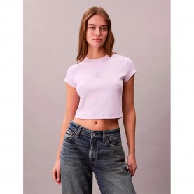 бебешка,тениска,мъжки,тениски,дамски,тениски,calvin,klein,jeans,monogram,baby,short,sleeve,t,shirt,pink,(island,lilac)