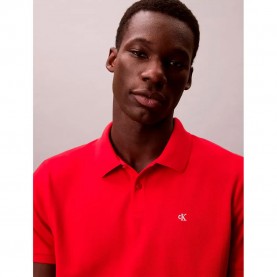 дънки,мъжки,блузи,с,яка,calvin,klein,jeans,monogram,short,sleeve,polo,red,(adrenaline,rush)