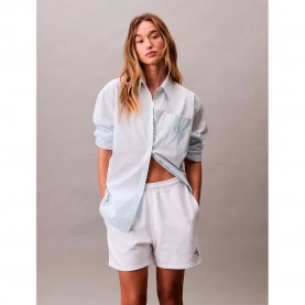 дънки,дамски,панталони,calvin,klein,jeans,monologo,french,terry,sweat,shorts,white,(bright,white)