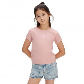 бебешка,тениска,мъжки,тениски,дамски,тениски,calvin,klein,jeans,monologo,rib,baby,short,sleeve,t,shirt,pink,(quartz,pink)