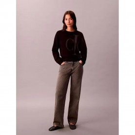 блуза,дамски,пуловери,дамски,плетени,дрехи,calvin,klein,jeans,smooth,sweater,brown,(black)