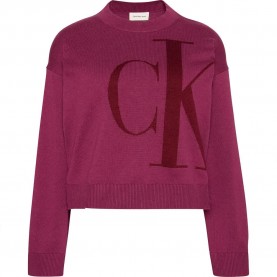 Блуза Calvin klein jeans Smooth sweater - Purple (Berry Glaze) блуза,мъжки,пуловери,дамски,пуловери,calvin,klein,jeans,smooth,sweater,purple,(berry,glaze)