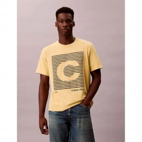 тениска,мъжки,тениски,дамски,тениски,calvin,klein,jeans,speakers,short,sleeve,t,shirt,yellow,(brown)