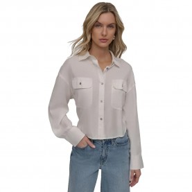 Риза с дълъг ръкав DKNY DW5900012 long sleeve shirt - White (White) риза,с,дълъг,ръкав,дамски,ризи,мъжки,ризи,dkny,dw5900012,long,sleeve,shirt,white,(white)